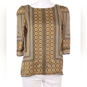 Mango Geometric Patterned Blouse